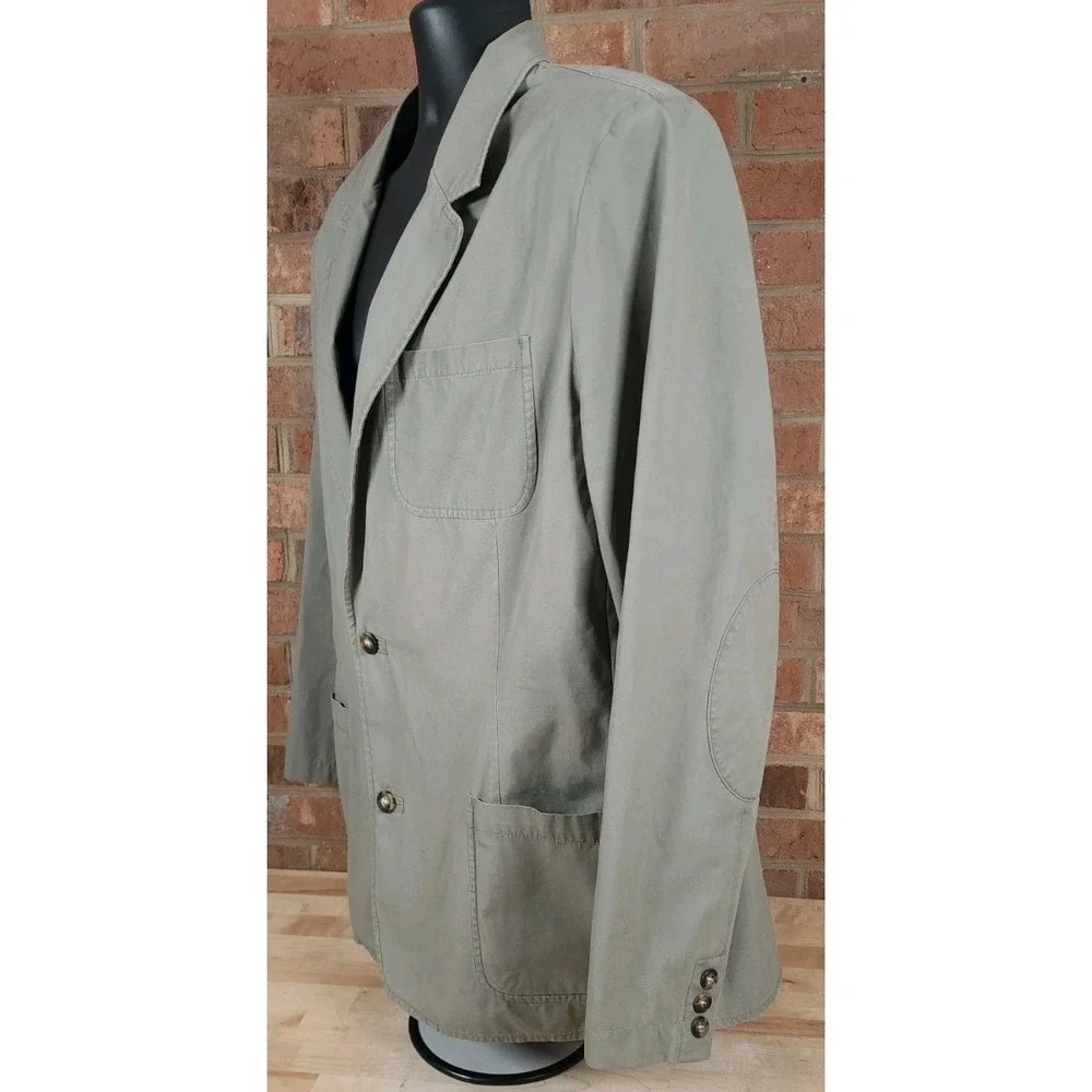 LL Bean Blazer Mens 44 Short Jacket Mesh Lined Sport Coat Vintage‎ Green